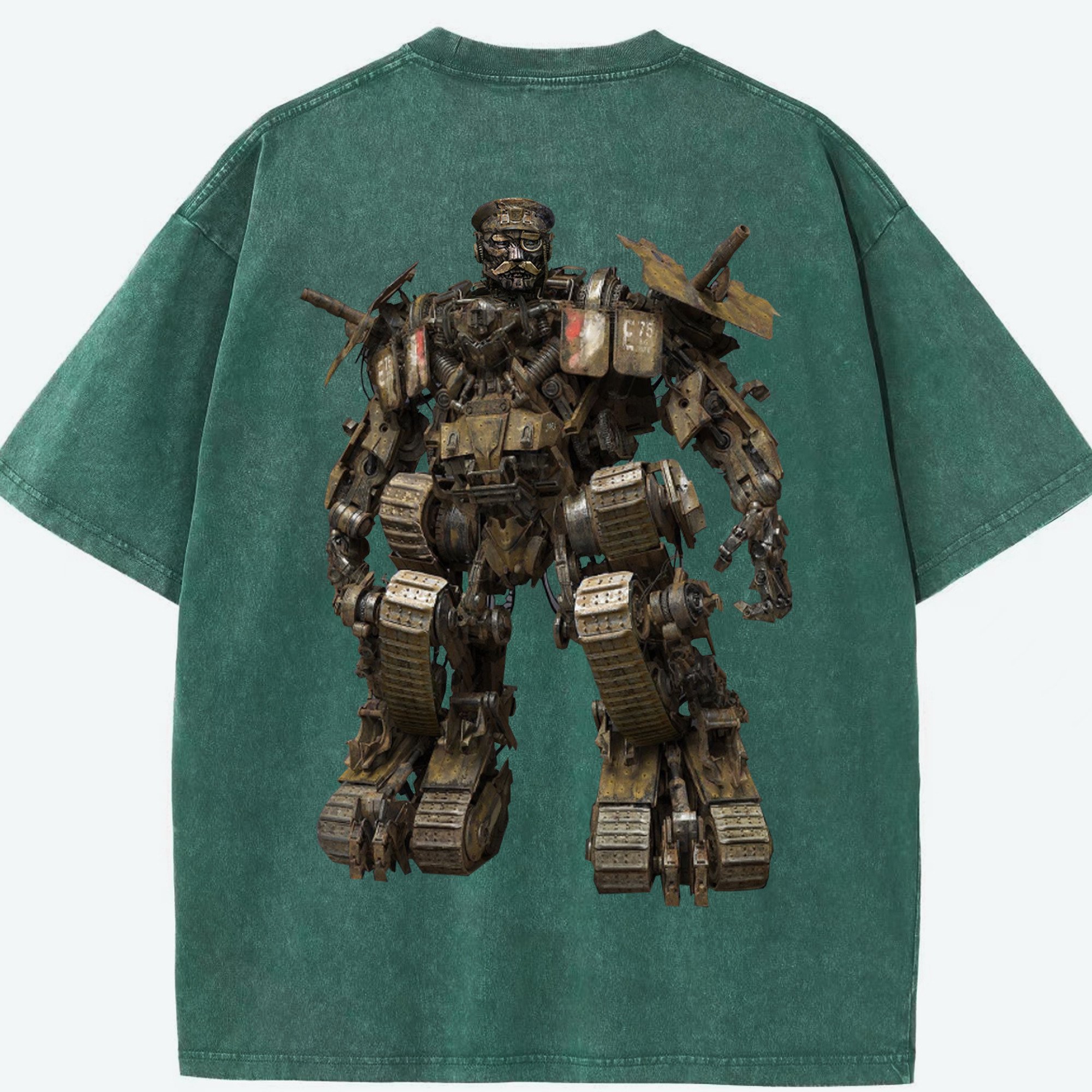 （画像用）  綿100% ヴィンテージ風 半袖Tシャツ（背面プリント）